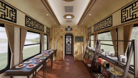 The Hue - Phong Nha heritage train will offer food and entertainment services for passengers. Photo: Vietnam Railways